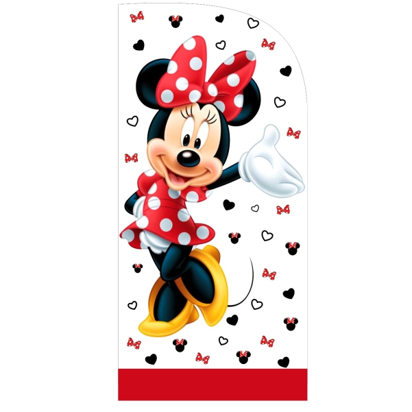 Painel 2X1 meia lua Minnie Vermelha